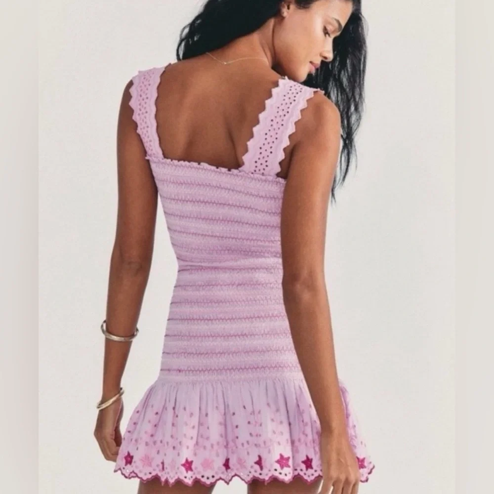 LoveShackFancy Jax‎ Mini Dress in Lavender Fields - Picture 2 of 12